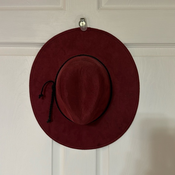 Maroon Fedora Hat Women - Picture 1 of 2